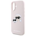 Karl Lagerfeld KLHMP16SSKCHPPLP iPhone16 6.1" różowy/pink hardcase Silicone Double Heads Print MagSafe