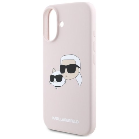 Karl Lagerfeld KLHMP16SSKCHPPLP iPhone16 6.1" różowy/pink hardcase Silicone Double Heads Print MagSafe