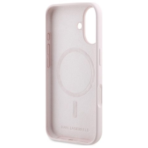 Karl Lagerfeld KLHMP16SSKCHPPLP iPhone16 6.1" różowy/pink hardcase Silicone Double Heads Print MagSafe