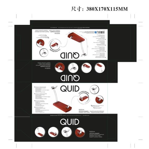 Drewniany Stojak na Szynkę Quid Reserva Drewno drewno i metal (36,5 x 16 x 5 cm)