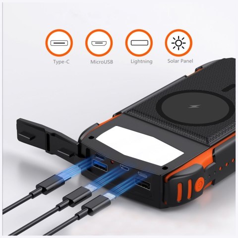 4smarts Powerbank Solarny TitanPack Rugged UltiMag 20000mAh black/czarny 496560