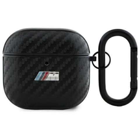 BMW BMA4CMPUCA AirPods 4 cover czarny/black PU Carbon M Collection