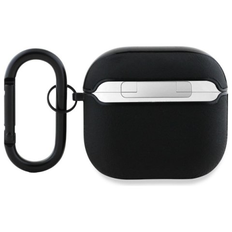 BMW BMA4SSLBK AirPods 4 / 5 cover czarny/black Geniune Leather Silver Logo