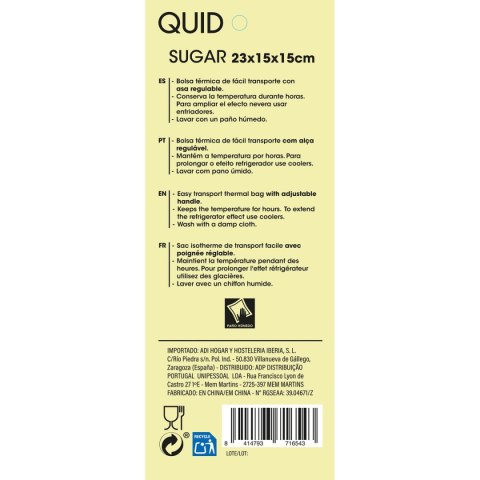 Torba termiczna Quid Sugar Pudełko na drugie śniadanie Szary 23 x 15 x 15 cm