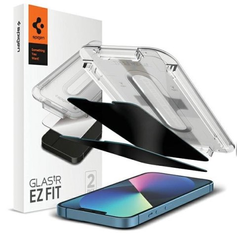 Spigen Glas.TR iPhone 16e/14/13/13 Pro 6,1" PRIVACY 2-Pack "EZ FIT" AGL03388 szkło hartowane