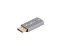 Adapter Displayport(M)- HDMI(F)8K srebrny