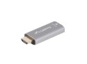 Adapter HDMI(M)-Displayport(F)4K srebrny