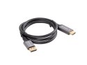 Kabel Displayport(M)-HDMI(M) 1M 4K czarno-srebrny