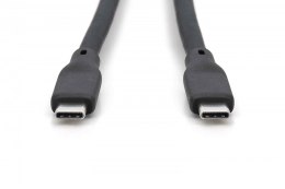 Kabel połączeniowy silikonowy USB-C - USB-C, USB 4 Gen2 20G 8K 240W, 2m Czarny