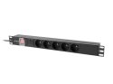 Listwa zasilająca rack PDU 19 cali 1U 16A 5x230V 2m czarna C14