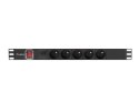 Listwa zasilająca rack PDU 19 cali 1U 16A 5x230V 2m czarna