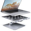 STND-LQ Podstawa do laptopów aluminiowa 10-17.3 cali, regulowane kąty nachylenia, Szara