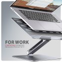 STND-LQ Podstawa do laptopów aluminiowa 10-17.3 cali, regulowane kąty nachylenia, Szara
