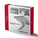 STND-LQ Podstawa do laptopów aluminiowa 10-17.3 cali, regulowane kąty nachylenia, Szara