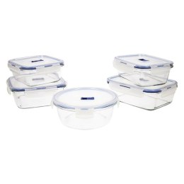 Set Pojemników na Lunch Luminarc Pure Box Active (5 pcs) Dwuowy Szkło 43 x 32 x 18 cm (5 Sztuk)