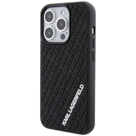 Karl Lagerfeld KLHCP15L3DMKRLK iPhone 15 Pro 6.1" czarny/black hardcase 3D Rubber Multi Logo