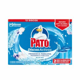 Toilet air freshener Pato Discos Activos Część Zapasowa Morski 2 Sztuk Środek dezynfekujący