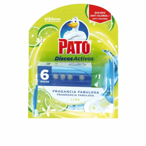 Toilet air freshener Pato Discos Activos Limonka 6 Sztuk Środek dezynfekujący