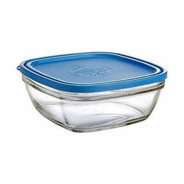 Kwadratowe pudełko na lunch z pokrywką Duralex FreshBox Niebieski 3 L 23 x 23 x 9 cm (4 Sztuk)