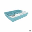 Organizer na Sztućce Tontarelli Mixy Turkusowy 31,7 x 41,8 x 7,7 cm Rozsuwany (12 Sztuk)