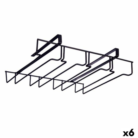 Stojak na Kieliszki Żelazo 36 x 7,5 x 26 cm (6 Sztuk)