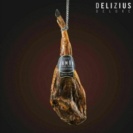 Zestaw szynki iberyjskiej Cebo i stojaka na szynkę Delizius Deluxe - 8,5-9 Kg