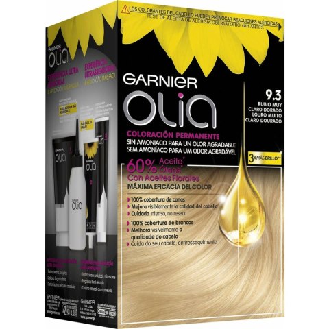 Farba bez Amoniaku Garnier Olia Bardzo Jasny Złoty Blond Nº 9,3 Rubio Muy Claro Dorado Lote (1 Sztuk)