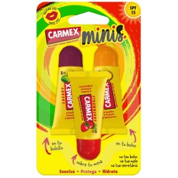 Balsam Nawilżający do Ust Carmex Triplo Truskawka Ananas 3 Części wiśniowy Spf 15