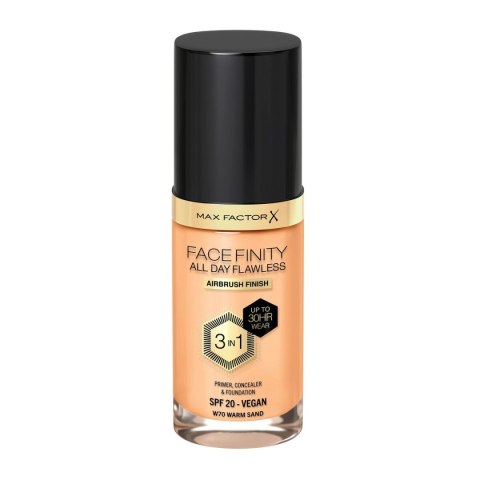 Kremowy podkład do makijażu Max Factor Facefinity 3 w 1 Spf 20 Nº 70 Warm Sand 30 ml