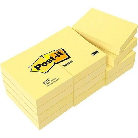 Karteczki przyklejane Post-it Canary Żółty 38 x 51 cm 12 Sztuk