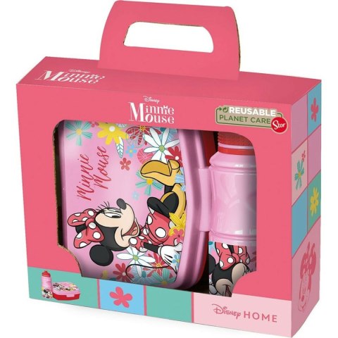 Opakowanie na lunch ze zintegrowanym bidonem Minnie Mouse CZ11278 380 ml 17 cm Plastikowy