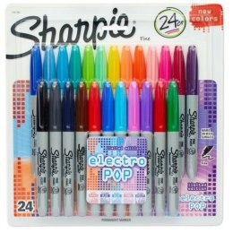 Zestaw markerów Sharpie Electro Pop Wielokolorowy 24 Części Stałe 1 Sztuk