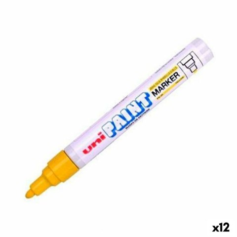 Marker permanentny Uni-Ball PX-20 Żółty 2,8 mm (12 Sztuk)