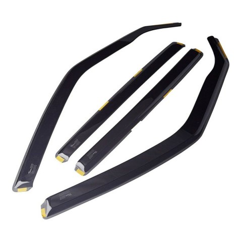 Deflektor wiatru HEKO 25329 4 Części Przedni Tylni