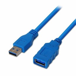 Kabel z rozgałęźnikiem USB Aisens A105-0045 Niebieski 1 m (1 Sztuk)