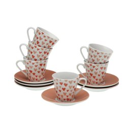 Zestaw 6 filiżanek z talerzykami Versa Amore Porcelana