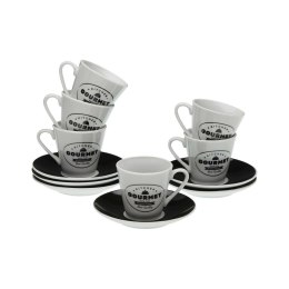 Zestaw 6 filiżanek z talerzykami Versa Gourmet Porcelana