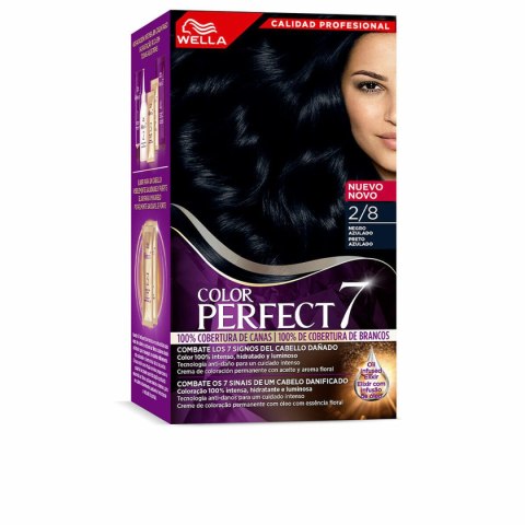 Koloryzacja permanentna w kremie Wella Color Pefect 7 2/8-negro azulado