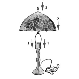 Lampa stołowa Viro Pedrera Biały Cynk 60 W 20 x 37 x 20 cm