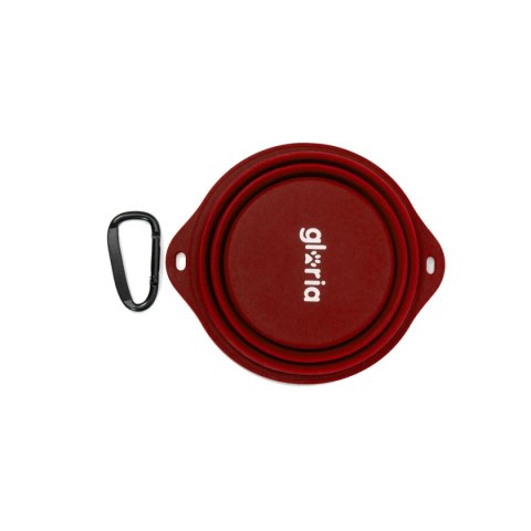 Składana Miska dla Zwierząt Gloria Czerwony Silikon Aluminium 550 ml