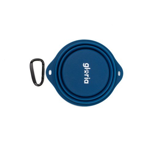 Składana Miska dla Zwierząt Gloria Niebieski Silikon Aluminium 550 ml