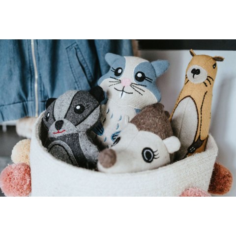 Zabawka Pluszowa dla psa Hunter Żółty Bawełna 100 % recyklingu Świstak 20 cm