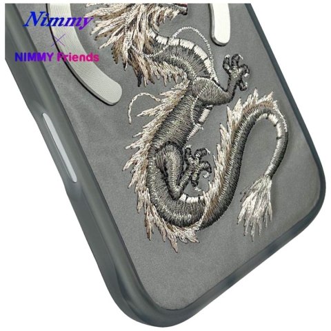 Etui Nimmy Dragon MagSafe do iPhone 16 szary