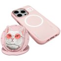 Etui Nimmy Glasses Cool Cat MagSafe do iPhone 16 Pro Max różowy