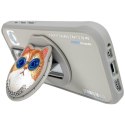 Etui Nimmy Glasses Cool Cat MagSafe do iPhone 16 Pro Max szary