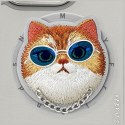 Etui Nimmy Glasses Cool Cat MagSafe do iPhone 16 Pro Max szary