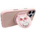 Etui Nimmy Glasses Cool Cat MagSafe do iPhone 16 Pro różowy