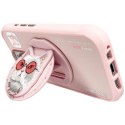 Etui Nimmy Glasses Cool Cat MagSafe do iPhone 16 Pro różowy