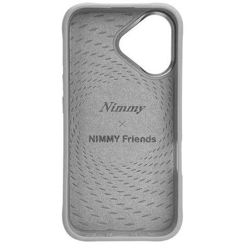 Etui Nimmy Glasses Cool Cat MagSafe do iPhone 16 szary