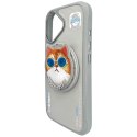 Etui Nimmy Glasses Cool Cat MagSafe do iPhone 16 szary